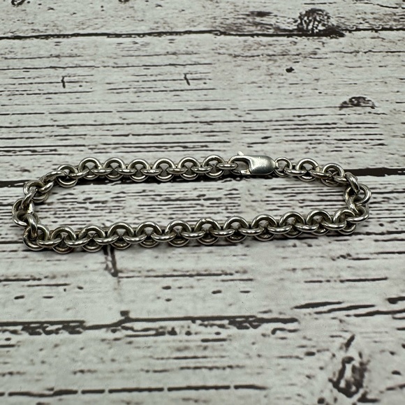 925 Sterling Silver Jewelry - Chunky Silver Chain Bracelet